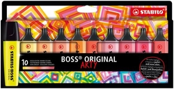 ESTOXO 10 MARCADORES FLUOR. STABILO BOSS ARTY PASTEL CALID
