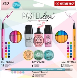 SET MIXTO MINI WORLD PASTEL LOVE STABILO