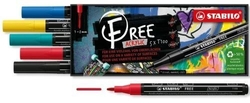 ESTOIG 5 RETOLADORS STABILO FREE ACRYLIC T100 COLORS SUR