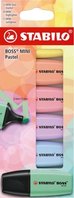 ESTOJO 6 MARCADORES STABILO BOSS PASTEL MINI