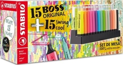 STABILO BOSS 15 SWING COOL DESKTOP SET ASSORTED COLORS