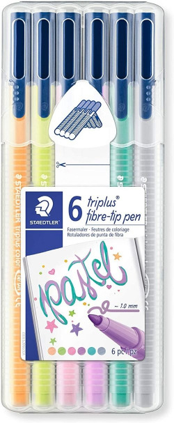 ESTOJO 6 MARCADORES TRIPLUS 323 CORES PASTEL