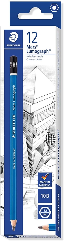 C/12 LAPIS DE GRAFITO MARS LUMOGRAPH 100 10B