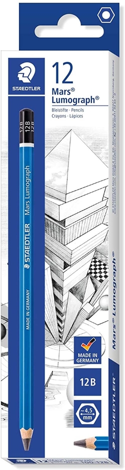 C/12 LAPIS DE GRAFITO MARS LUMOGRAPH 100 12B