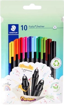 ESTOXO 10 ROTULADORES TRIPLUS FINELINER 334 CORES SURT.