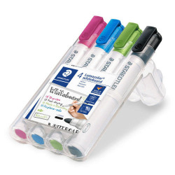 ESTOXO 4 ROTULADORES LUMOCOLOR WHITEBOARD 351 CORES SURT