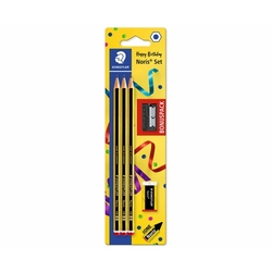 BLISTER 3 CRAYONS NORIS HB Nº2 + GOMA + TAILLE-CRAYON