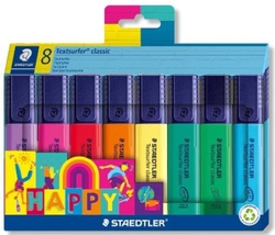 ESTOJO 8 MARCADORES TEXTSURFER CLASSIC CORES SORTIDOS H
