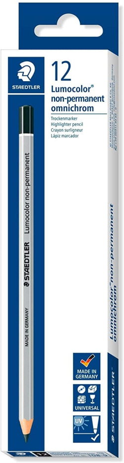 C/12 CRAYONS SPÉCIAUX OMNICHROM 108 NOIR STAEDTLER