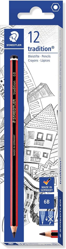 C/12 STEADTLER TRADITION GRAPHITE PENCIL 6B