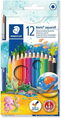 ESTOJO 12 LÁPIS CORES ACUARELABLES + 1 PINCEL