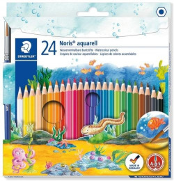 ESTUCHE 24 LAPICES COLORES ACUARELABLES + 1 PINCEL