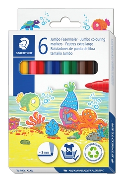 ESTOIG 6 RETOLADOR GRUESO NORIS JUMBO 340 COLORS ASSORTITS