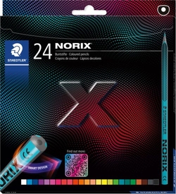 Estuche 24 lápices de colores surtidos norix