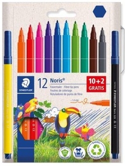 ÉTUI 10+2 STYLOS FEUTRE DE COULEURS NORIS CLUB 326