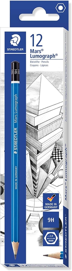C/12 LAPIS DE GRAFITO MARS LUMOGRAPH 100 9H