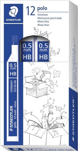 C/12 TUBOS MINAS 0,5MM HB POLO STAEDTLER