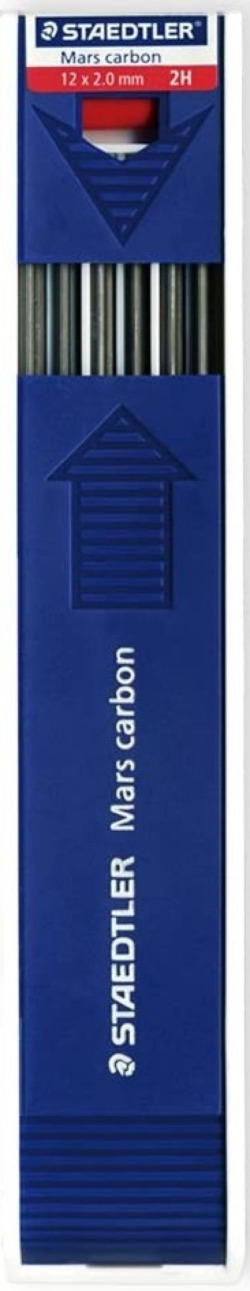 ESTOJO 12 MINAS 2MM 2H MARS CARBON STAEDTLER