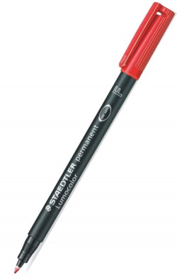 rotulador lumocolor 318 rojo punta f permanente