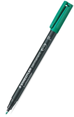 (D) LUMOCOLOR PERMANENT MARKER 318 GREEN F TIP