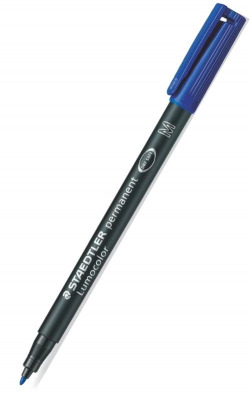(D) LUMOCOLOR PERMANENT MARKER 317 BLUE M TIP