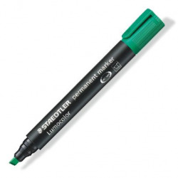 C/10 ROTULADOR LUMOCOLOR 350 VERDE PUNTA BISELADA
