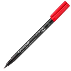 C/10 LUMOCOLOR MARKER 313 PERMANENT RED S TIP