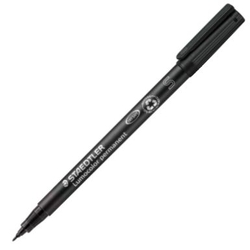C/10 LUMOCOLOR MARKER 313 PERMANENT BLACK S TIP
