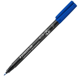 C/10 MARQUEUR LUMOCOLOR 318 BLEU POINTE F PERMANENT