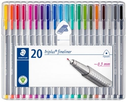 SET 20 TRIPLUS FINELINER 334 COLORED MARKERS