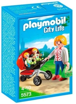 MAMA CON CARRITO DE GEMELOS PLAYMOBIL