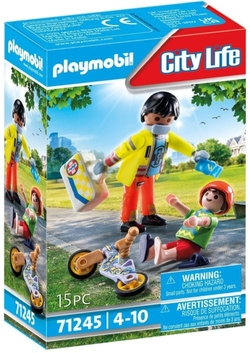 PARAMEDICO COM PACIENTE PLAYMOBIL