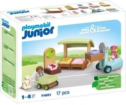 PLAYMOBIL JUNIOR ECOLOGICAL STAND AND WHEELBARROW