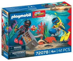 PLAYMOBIL POLICE DIVER WITH TREASURE