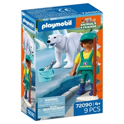 ZOO URSO POLAR E CUIDADOR PLAYMOBIL