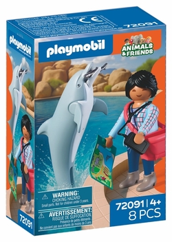 PLAYMOBIL DOLPHIN AND VISITOR ZOO