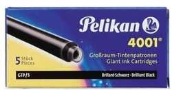 C/5 CARTOUCHE ENCRE PELIKAN LARGO NEGRA 4001