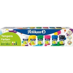 ESTOXO 6 BOTES TEMPERA 25ML CORES PRIMARIOS PELIKAN