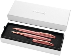 SET CANETA + ESTILOGRAFICA JAZZ NOBLE COR-DE-ROSA