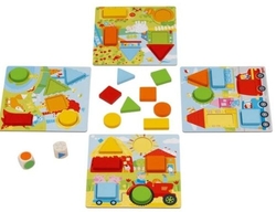 JOC DE DADO DE COLORS FUSTA 30 PECES