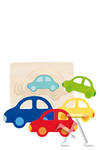 Coche puzzle de capas 5 piezas madera