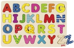 PUZZLE ABECEDARIO DE MADEIRA PARA COLOCAR 30X21X0.8 CM