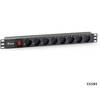 EQUIP REGLETA ALIMENTACION RACK 19 1U 8 TOMAS CON INTERRUPT