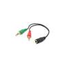 CABLE AUDIO MINI JACK 3.5MM HEMBRA A 2 JACK 3.5MM MACHO