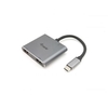 Adaptador Usb-C 4In1 2 X Hdmi 4K Hub Usb-C Carga Usb 3.0