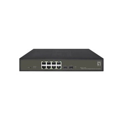 Switch Semigestionable Level One Hilbert 8P Poe 10/100/1000