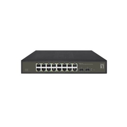 Switch Semigestionable Level One Hilbert 16P Giga + 2P Sfp G