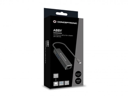 Adaptador Conceptronic Usb-C - Ethernet 2,5Gb + 4U