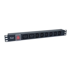 Regleta Alimentacion Aluminio Rack 19 1U 6 Tomas Iec C13 +