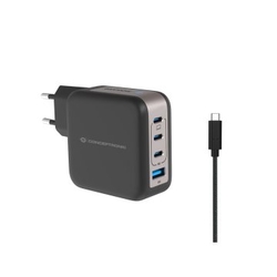Cargador De Pared Conceptronic Usb-C X3 Usb-Ax1 Quickcharge